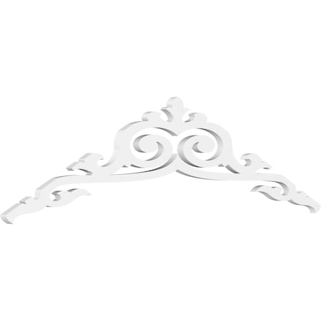 Ekena Millwork Pitch Baile Architectural Grade PVC Gable Pediment, 60"W x 15"H x 1"P (6/12) GPP060X015X100BAI